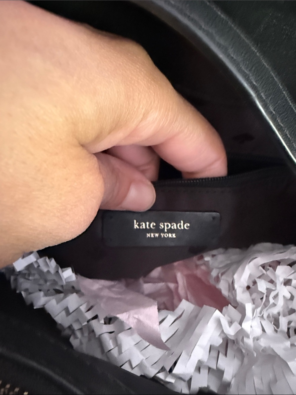 Kate Spade Black Cow Leather Quilted Tote Large Work Bag Laptop - Picture 8 of 13